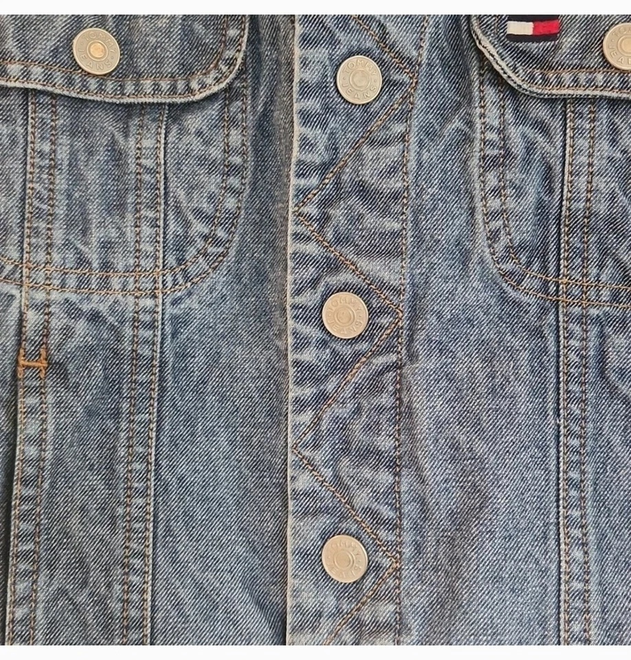 Early 2000's Tommy Hilfiger Denim Jean Jacket Coat Kids Size 6 Blue - Image 4 of 4