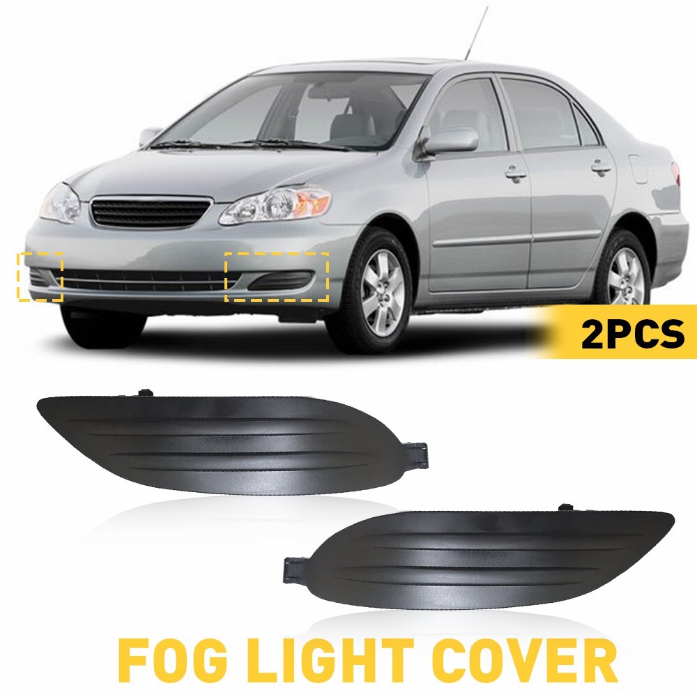 Toyota Corolla 2005-2008 Bumper Fog Light Cover Insert Pair