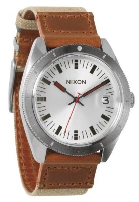 Nixon Rover Sand/Saddle A355-1430 Silver Dial Brown Leather  display picture 2