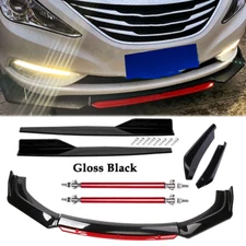 Front Bumper Lip Spoiler Splitter Rear Lip Side Skirt Glossy For Hyundai Sonata