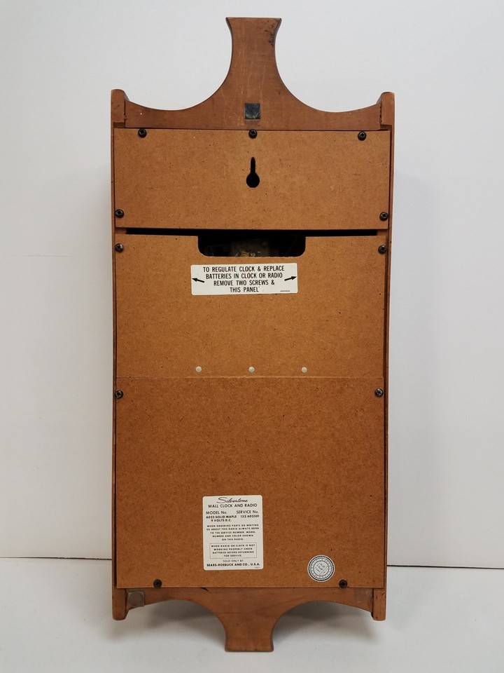 Vintage Silvertone Wall Clock and Radio For Parts or Repair eBay