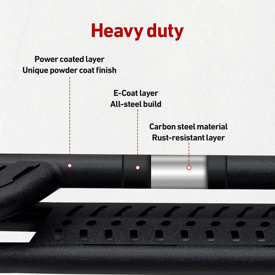 Vijay Fit 2007-2018 Chevy Silverado 2500HD/3500HD Running Boards & Step Bars Foto 4 de 4