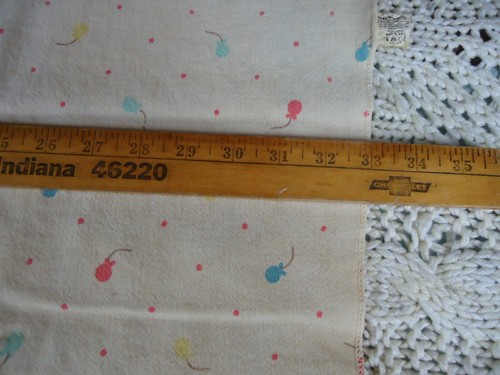Vintage orsacchiotto ABC bambino coperta ricezione USA rosso blu giallo palloncini blocchi USA - Foto 14 di 16
