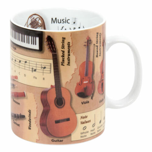 Taza de conocimientos Könitz Music inglés, taza, taza, taza de café, porcelana 460 ml - Imagen 1 de 1