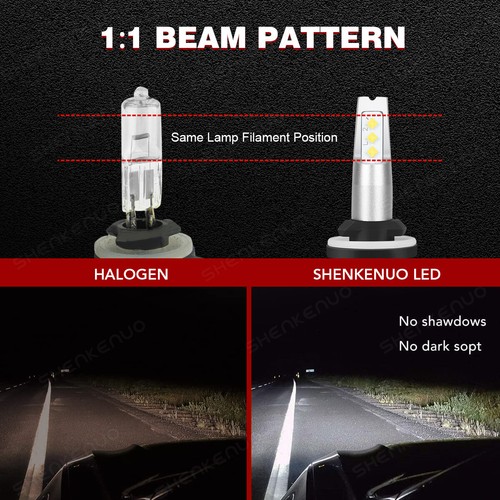 9007 LED Headlight 880 Fog Light Bulbs 4X 6000K For Pontiac Grand Prix 97-2003 - Bild 15 von 16