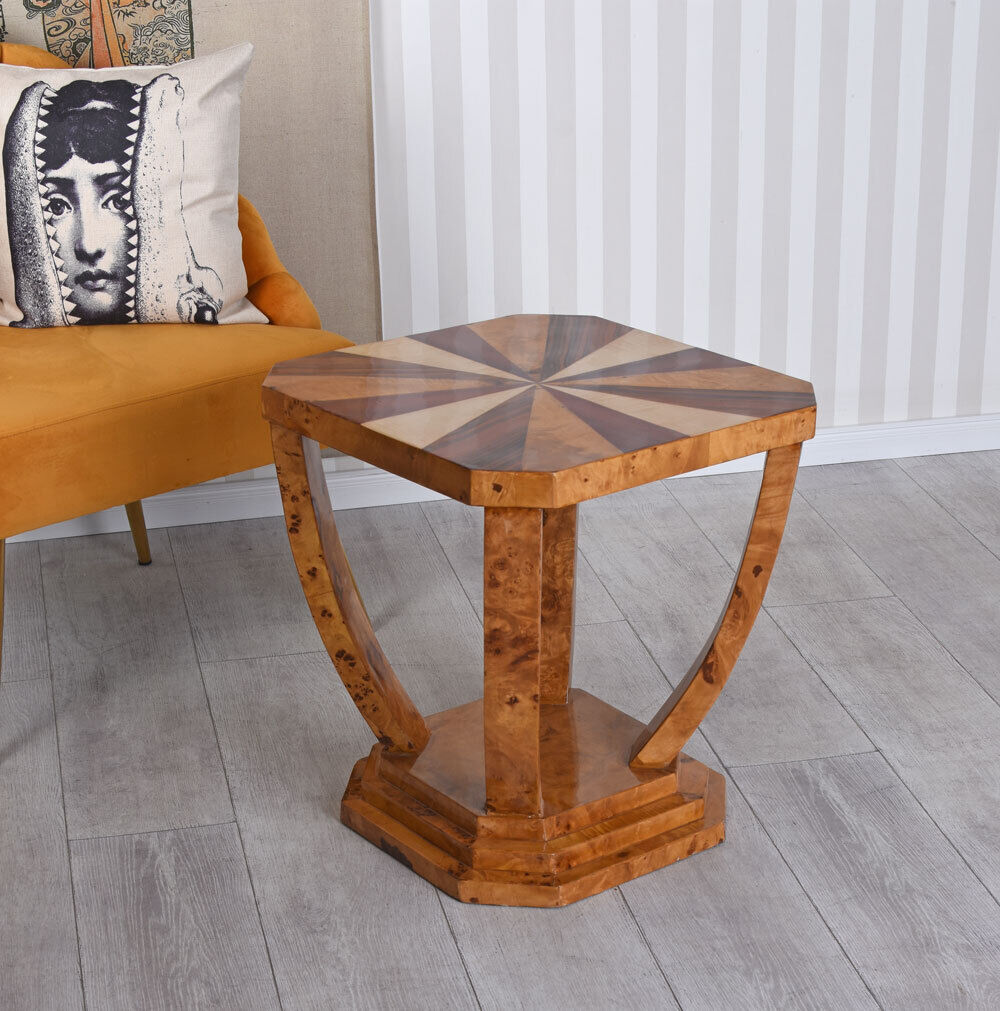 Wohnzimmertisch Art Deco Tisch Beistelltisch Holztisch Antik Sofatisch Teetisch