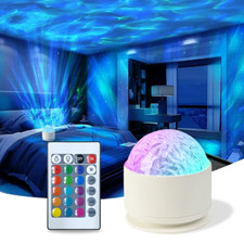 RGB Projection Night Light Wave Projector Light Gradual Water Lamp with Remote