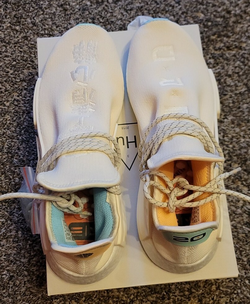 adidas gazelle silver green womens adidas NMD HU Pharrell NERD "Chalk White"  KickBox Streetwear