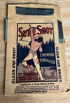 #ad ANTIQUE SURE SHOT TOBACCO BAG $159.99