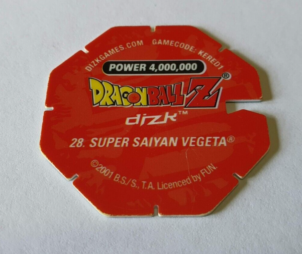 Dragon Ball Z Tazo/dizk 2001 Series 2 28 Super Saiyan Vegeta eBay