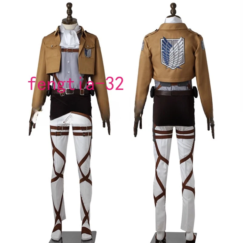 NUEVO Attack on Titan Levi Ackerman Juegos con disfraces Conjunto completo Disfraces Fiesta de Halloween COS Foto 2 de 4