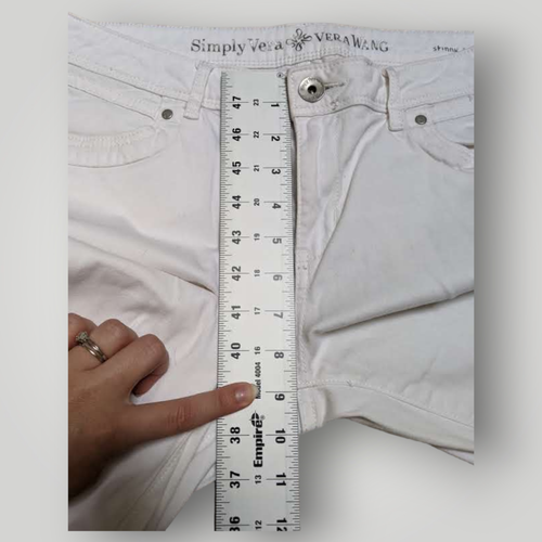 Simply Vera Wang Women's Skinny Ankle Pants Jeans SIZE 6 WHITE Soft Stretch - Picture 14 of 19