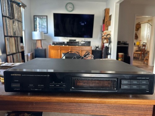 Onkyo T-401 Quartz Synthesized Vintage FMAM Stereo Tuner getestet funktioniert ohne Fernbedienung