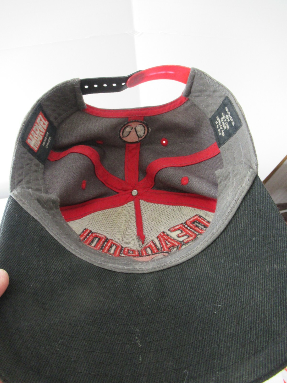 Marvel Deadpool Gray Black Baseball Cap Hat Snapb… - image 4