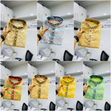 Men Kurta Set Pakistani Kurta Pyjama Indian Suits Sherwani Wedding Party Groom L