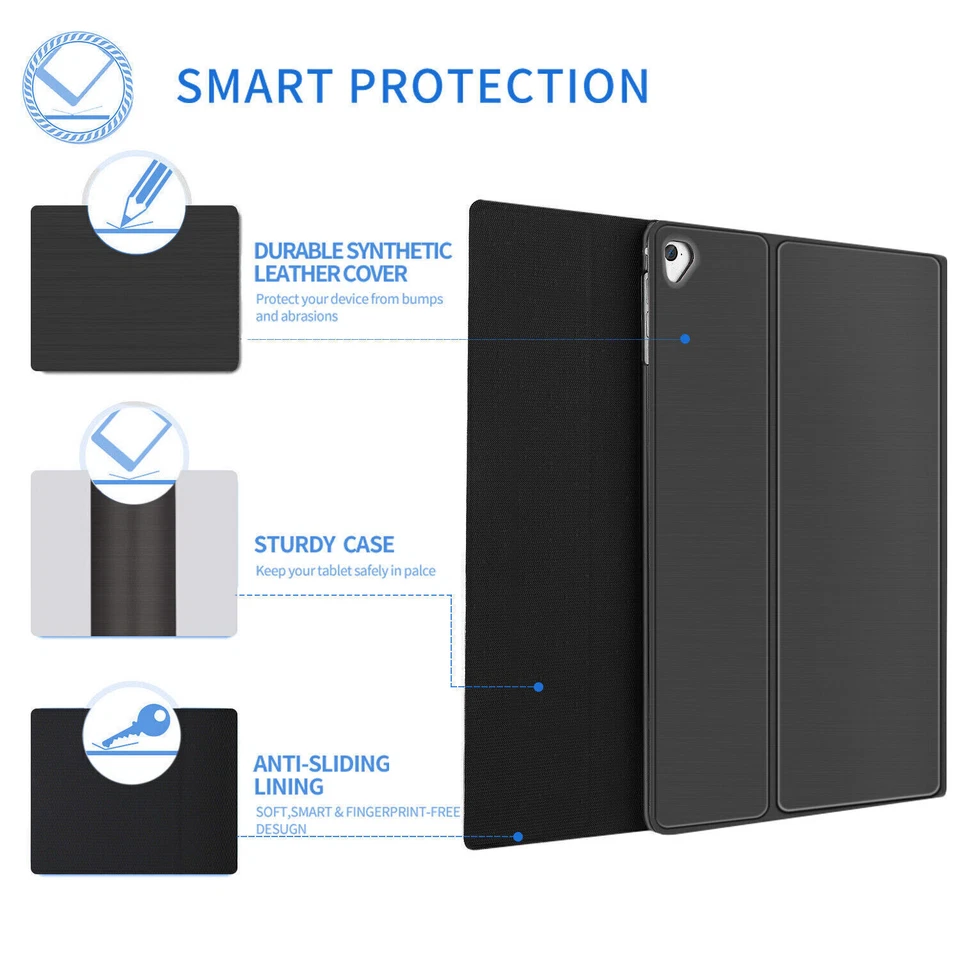 Keyboard Case Cover For iPad 9.7/10.2" 5/6/7/8/9th Gen Air 5/4/3/2/1 Pro 11/12.9 - Image 3 of 4