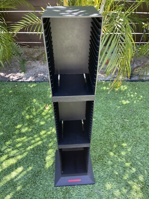 Laserline 50 CD Storage Holder Display Rack Stand Floor Tower Black Vintage