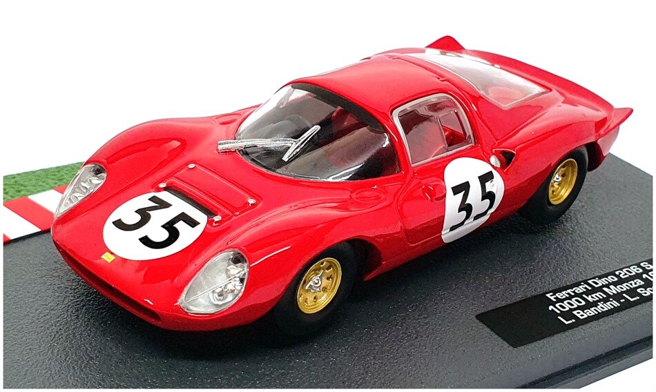 Altaya 1/43 Ferrari Dino 206 S #35 Monza 1966 Red Racing Car Model