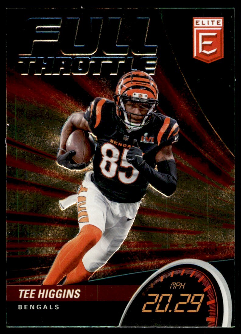 2022 Donruss Elite Full Throttle Green Tee Higgins Cincinnati Bengals #FT9