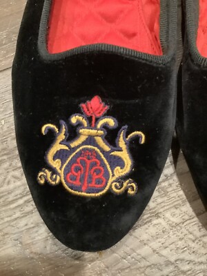 Womans Velvet Black Brooks Brothers Peal & Co. Loafers Womans Velvet Black Brooks Brothers Peal & Co. Loafers