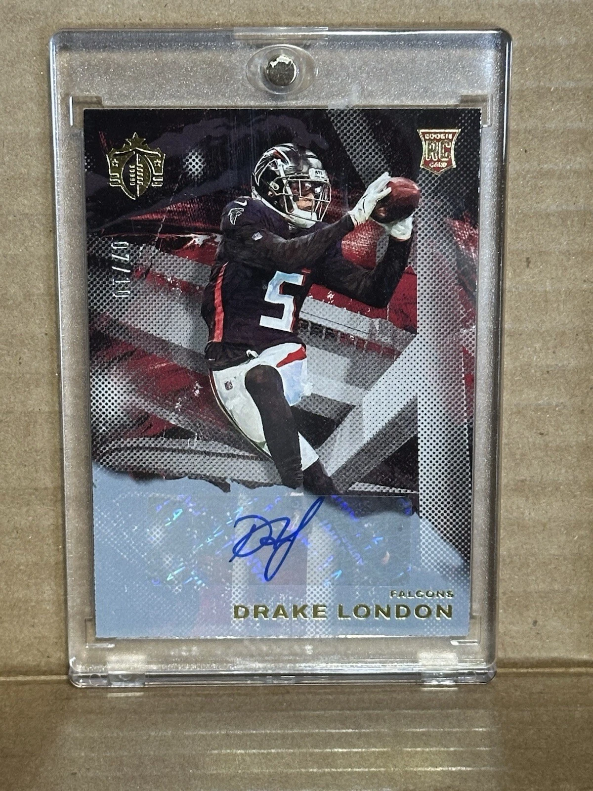 Drake London Panini Chronicles Gridiron Kings #GK6 Signature-Gold