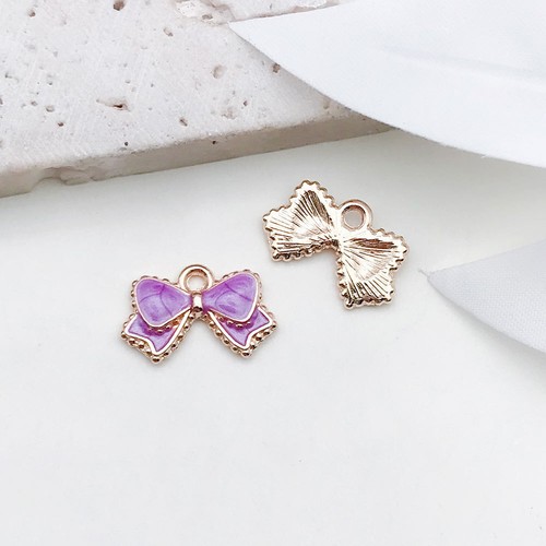 10pcs Purple Charms Enamel Pendant For Jewelry Making Handmade Necklace Bracelet - Picture 22 of 36