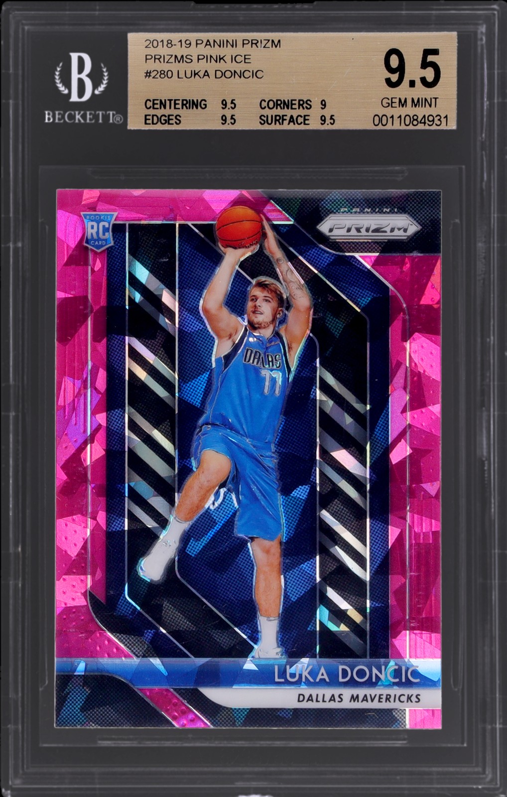 2018-19 Panini Prizm Luka Doncic #280 BGS 9.5 RC Pink Ice Prizm Basketball