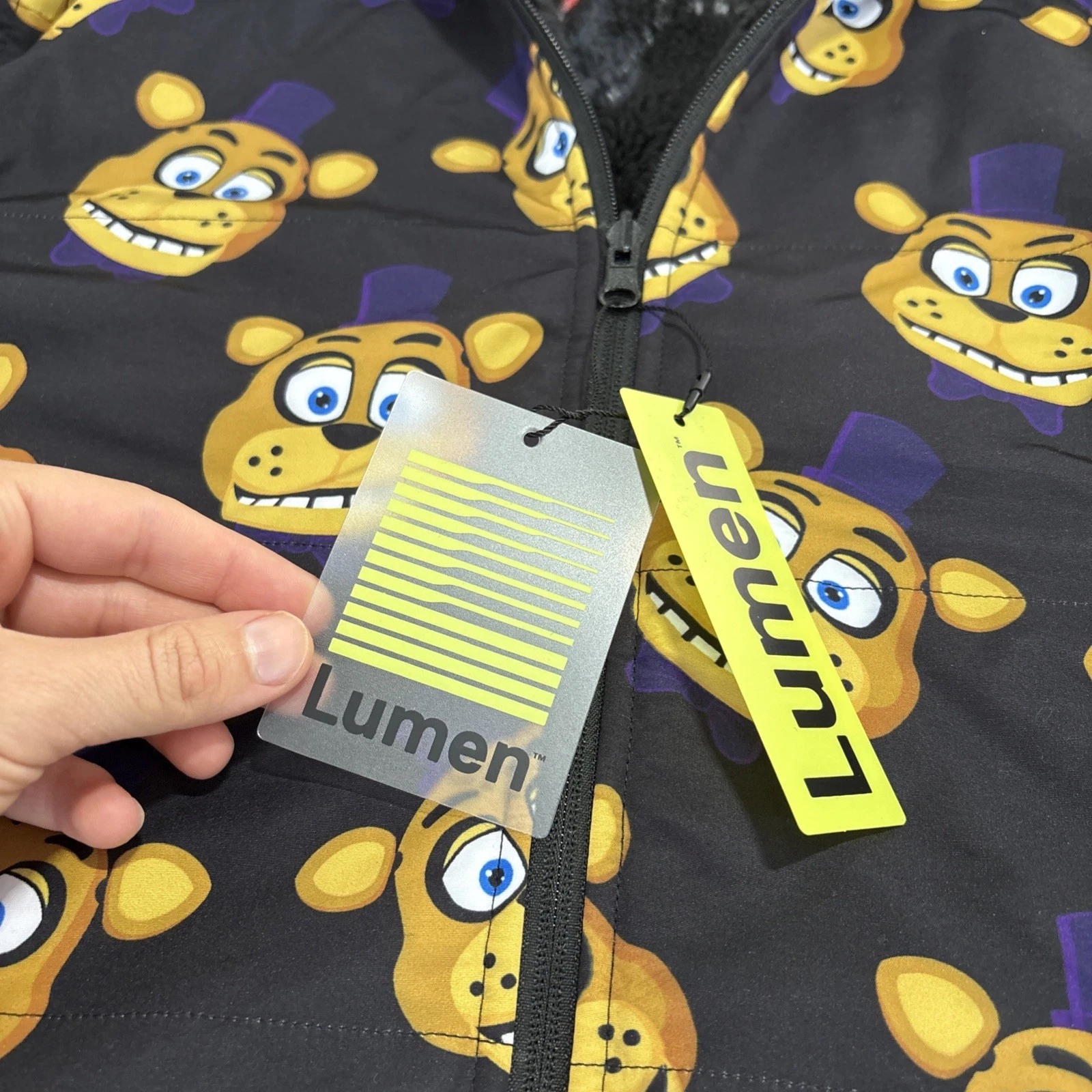 FNAF Rare Reversible Jacket Lumen Theorywear Five Nights at Freddy's Size L NWT image 4