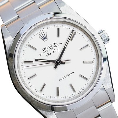 Rolex Oyster Pepetual Air-King Stainless Steel Silver Index Oyster 34mm Watch