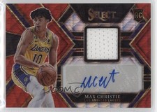 2022 Panini Select Rookie Jersey Red Wave Prizm Max Christie #RJA-MAX Auto f9s