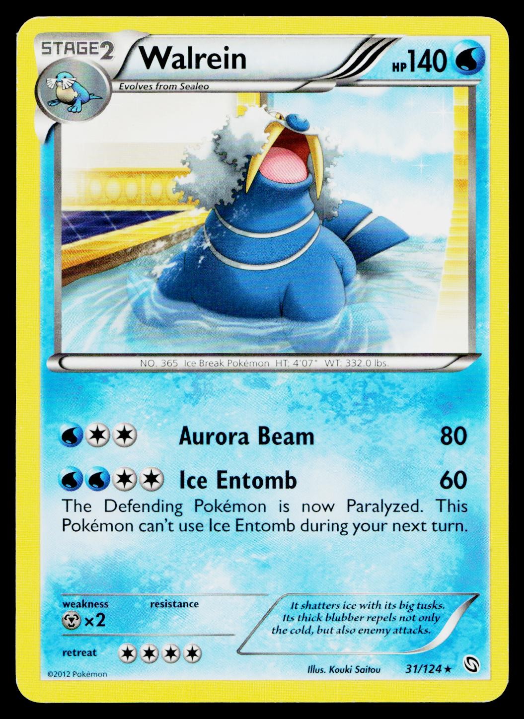 Walrein 31/124 Rare Dragons Exalted Pokemon Lightly Played
