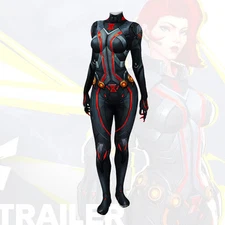 Black Widow Costume Marvel Rivals Cosplay Bodysuit Handcrafted