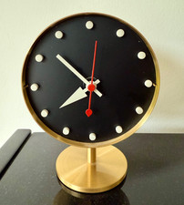George Nelson Vitra Nachtuhr Night Clock Messing H150mm Tischuhr