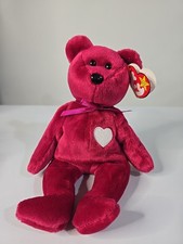 Ty Valentina Bear Beanie Baby 1998 Rare Tag Errors