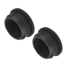 2 x Silicone Snap in Locking Hole Plugs, Seal Cover Panel Round 30mm Black