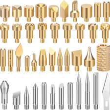 43-Piece Wood Burning Tips Kit for Crafting, Personalization, and Embossing