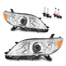 Headlights Assembly for 2011 OE Replacement Chrome With High Low Beam Bulbs