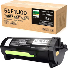 56F1U00 Toner Cartridge for Lexmark MS521, MX522 MX622 Series Laser Printers