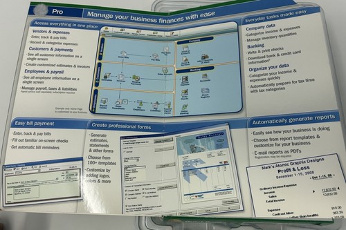 Intuit Quickbooks Pro 2008 Unopened w/ License Small Business Financial Software - Picture 10 of 12