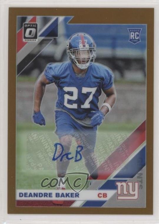2019 Panini Donruss Optic Rookies Bronze Prizm Deandre Baker Rookie Auto RC tj0