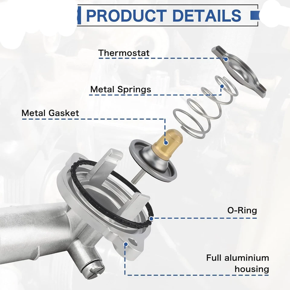 Bomba de agua del motor de 3,6 L para Dodge Durango 2011-2023 + junta + carcasa del termostato Foto 2 de 4
