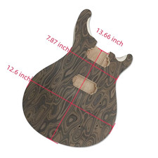 Mahogany Guitar body maple Flame veneer for style HH pickup DIY Set in heel