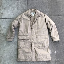 Vintage LL Bean Freeport Maine Coat Men Medium Beige Lined Barn Coat USA Made