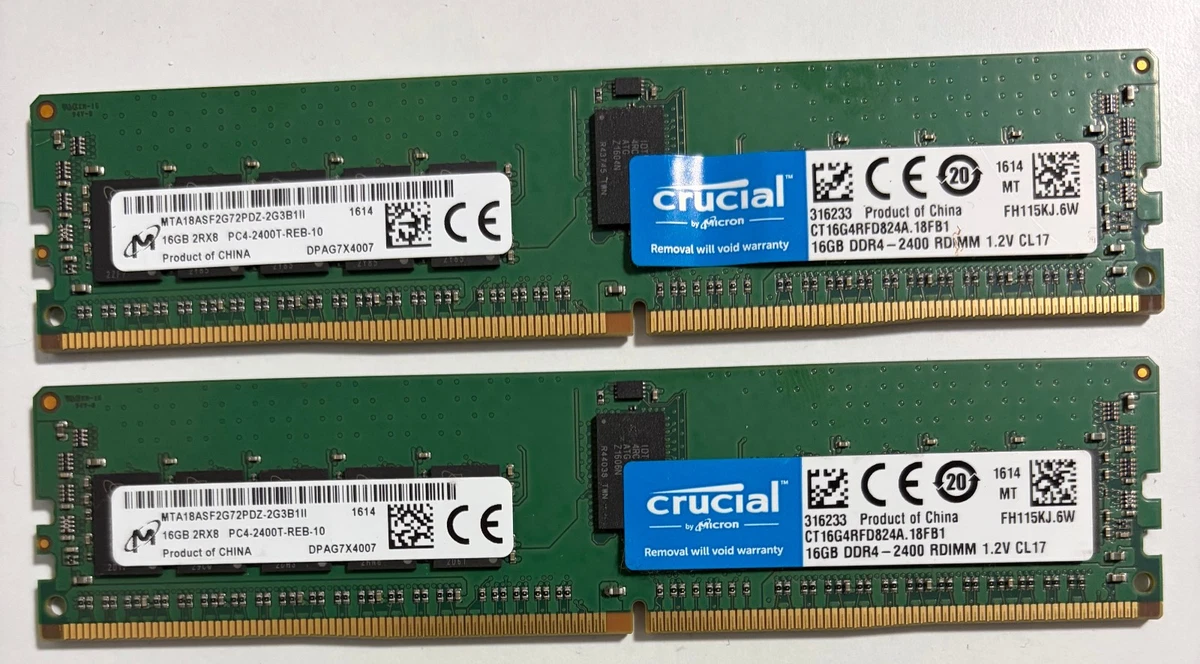 PC4-19200 (DDR4-2400) Bus Speed ECC RAM Computer Memory (RAM) for