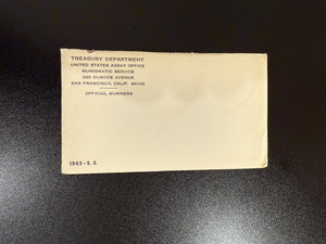 1965 Special Mint Set. PROOF SET Original US Mint Envelope (Good Condition)