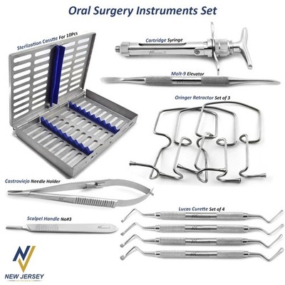Basic Dentistry Oral Surgery Implant Kit Dental Surgical Instruments Cassette