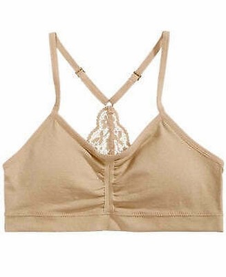 Maidenform Girls Seamfree Ruched Crop Training Bra With Lace Band - Comfortable Starter Bra For Everyday Wear