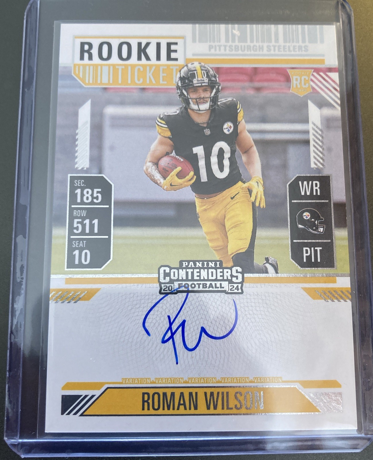 2024 Contenders Roman Wilson Rookie Ticket Variation Auto Steelers M724