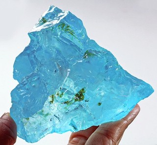 1102Ct VVS Brazilian Blue Topaz Specimen Facet Rough YLHV73