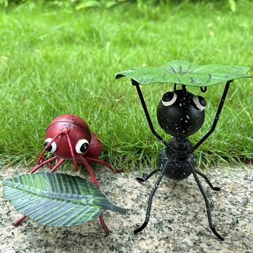 Ant Figurine Iron Statue Animal Insect Garden Sculpture Ornament Table Decors